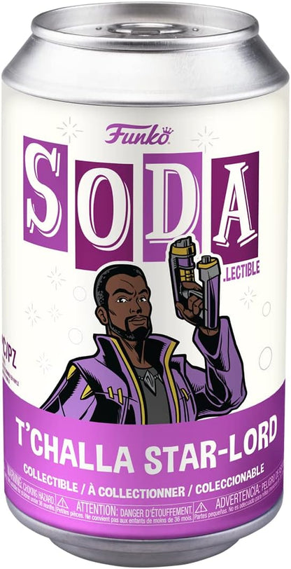 Funko Vinyl SODA: Marvel Friday What If - Starlord T'Challa - 1/6 Odds for Rare Chase Variant - Collectable Vinyl Figure - Gift Idea - Official Merchandise - Toys for Kids & Adults