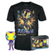 Funko Pop! & Tee: Marvel Blacklight - Rescue S - Small - (S) - T-Shirt - Clothes With Collectable Vinyl Figure - Gift Idea - Toys and Short Sleeve Top for Adults Unisex Men and Women - Movies Fans
