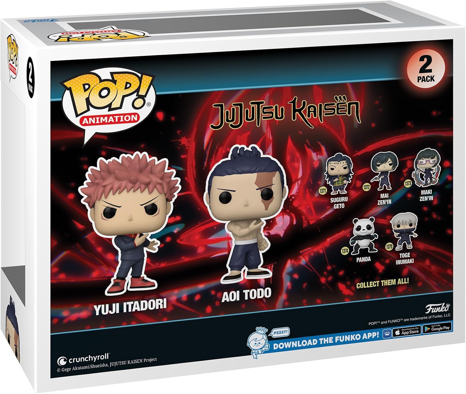 Funko POP! Animation: JJK - 2 Pack Yuji Itadori & Todo - Jujutsu Kaisen - Collectable Vinyl Figure - Gift Idea - Official Merchandise - Toys for Kids & Adults - Anime Fans