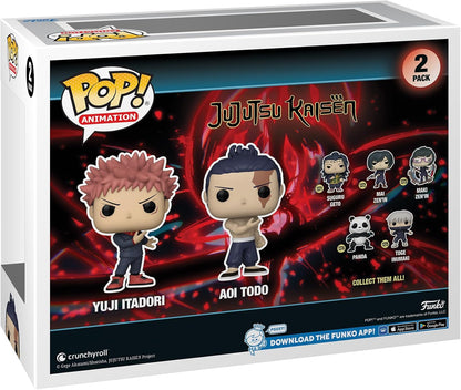 Funko POP! Animation: JJK - 2 Pack Yuji Itadori & Todo - Jujutsu Kaisen - Collectable Vinyl Figure - Gift Idea - Official Merchandise - Toys for Kids & Adults - Anime Fans