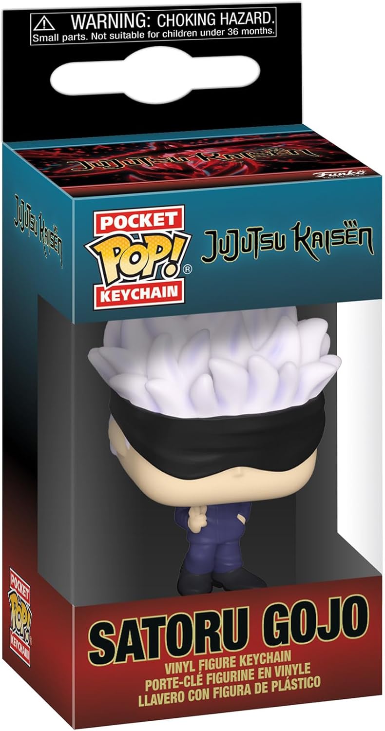 Funko Pop! Keychain: JJK - Satoru Gojo - Jujutsu Kaisen - Mini Figura in Vinile da Collezione Novità Portachiavi - Riempitivi per Calze - Idea Regalo - Merchandising Ufficiale - Anime Fans