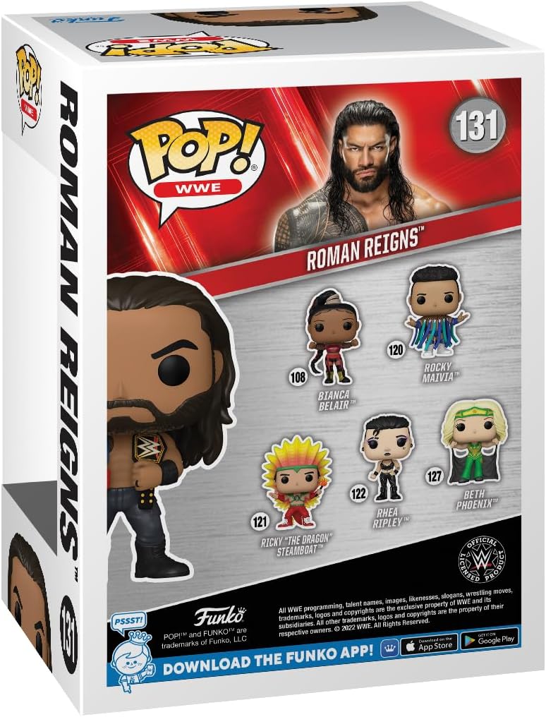 Funko POP! WWE: Roman Reigns With Belts - Collectable Vinyl Figure - Gift Idea - Official Merchandise - Toys for Kids & Adults - Sports Fans - Model Figure for Collectors and Display