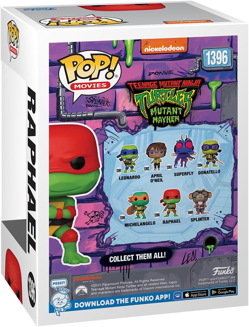 Funko POP! Movies: Teenage Mutant Ninja Turtles (TMNT) Raphael - Collectable Vinyl Figure - Gift Idea - Official Merchandise - Toys for Kids & Adults - Movies Fans - Model Figure for Collectors