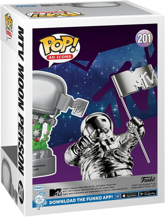 Funko POP! Ad Icons: MTV 40th - Moon Person - MTV Moon Man - Collectable Vinyl Figure - Gift Idea - Official Merchandise - Toys for Kids & Adults - TV Fans - Model Figure for Collectors and Display