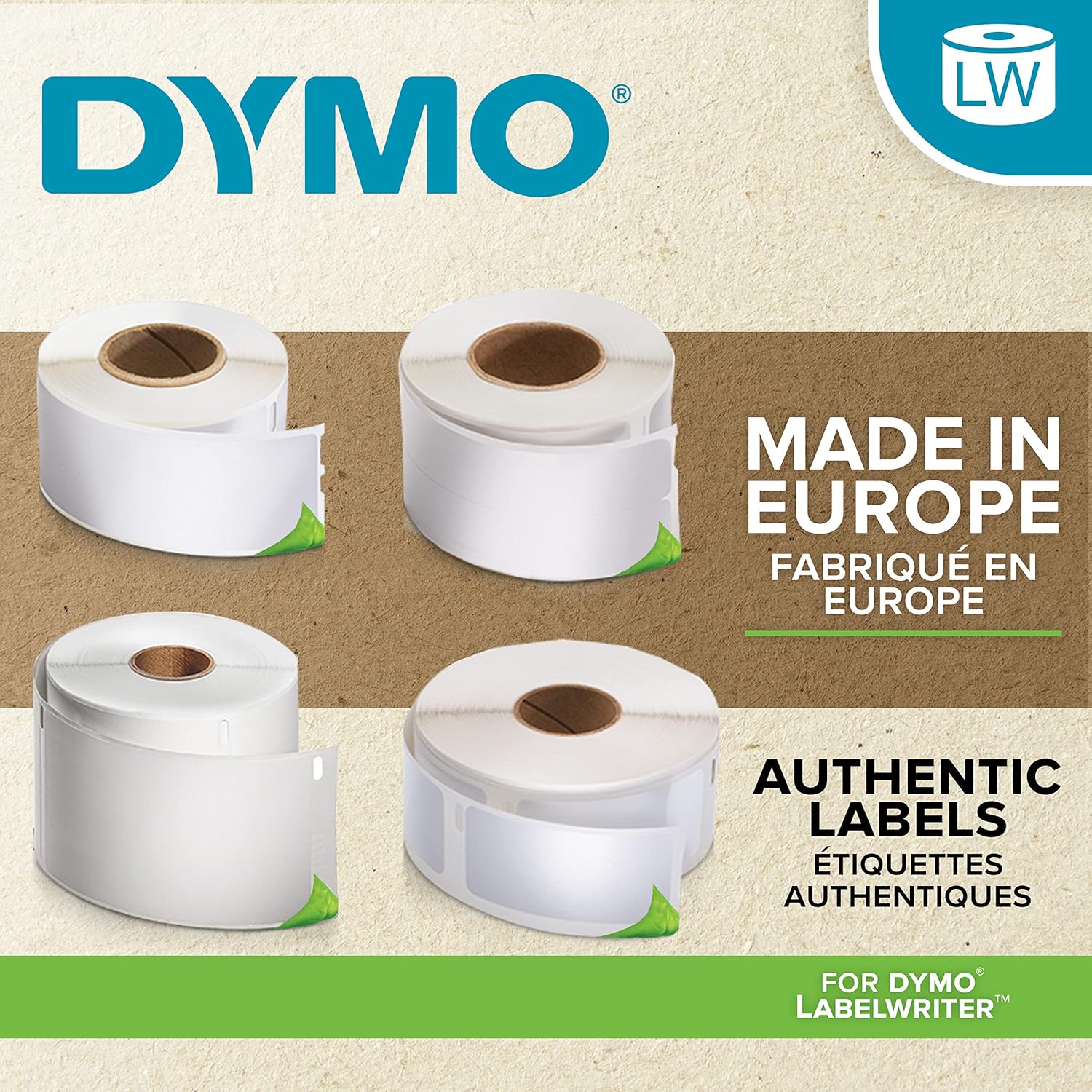 DYMO Authentic LabelWriter Return Address Labels | 25 Mm X 54 Mm | Self-Adhesive | 12 Rolls of 500 Easy-Peel Labels (6,000 Count) | LabelWriter Label Makers | Made in Europe