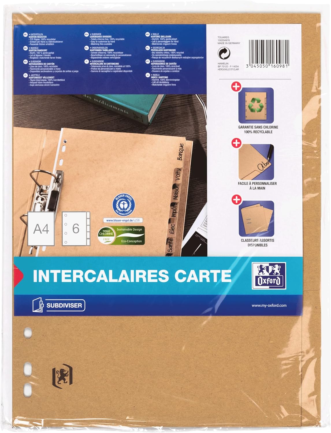 Elba Touareg Suspension File Cardboard Brown 6pièce Divider – Divider (Brown (S), Cardboard, A4, 210 mm x 297 mm 120 g