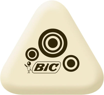 BIC Eraser Mini Fun, Synthetic Rubber 2 Designs, Blister A 3 pcs, White