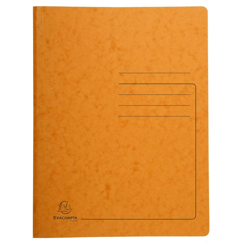 Exacompta - Ref 240224E - Heavyweight Mottled Pressboard Spring Folder - Suitable for A4 Documents, 355gsm Mottled Pressboard, Holds Approx. 300 Sheets - Orange orange Pack of 1 Successor model | spiral stapler