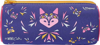 Maped - Mini Cute School and Craft Pencil case - Metal Zip - Purple