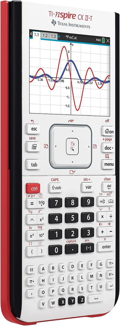 Texas Instruments TI-Nspire CX II-T | digital calculator, E/D/I/NL/P/F, battery, USB, Software, white