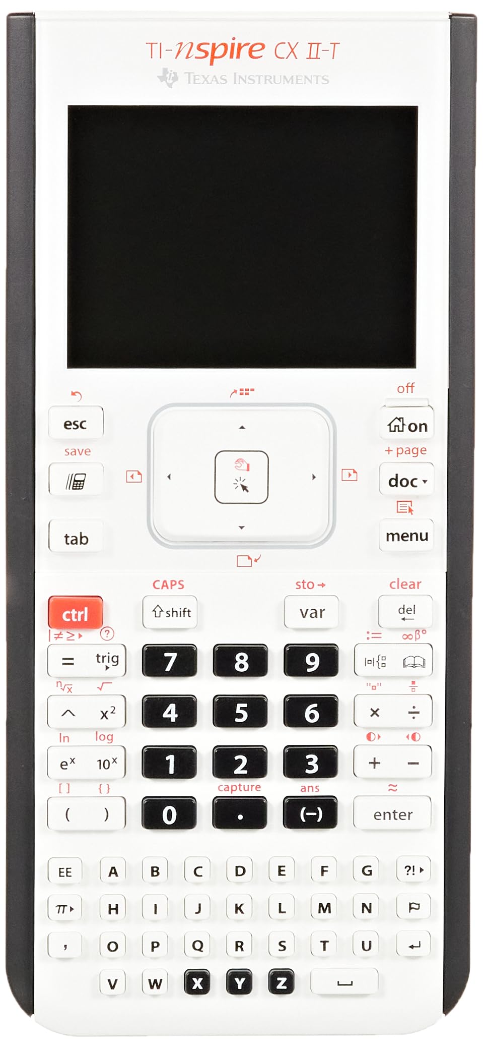 Texas Instruments TI-Nspire CX II-T | digital calculator, E/D/I/NL/P/F, battery, USB, Software, white