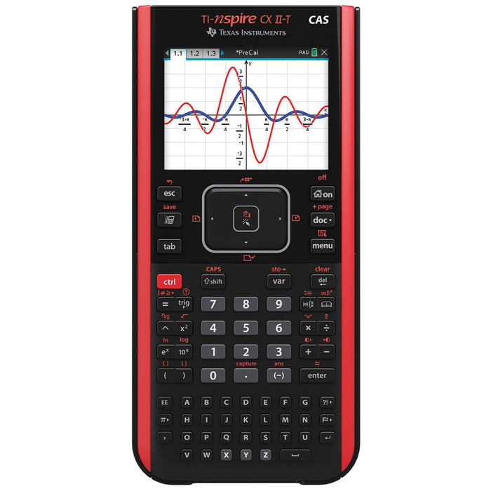 Texas Instruments CX CAS II FC TI-Nspire CX II-T CAS in environmentally friendly cardboard packaging, black