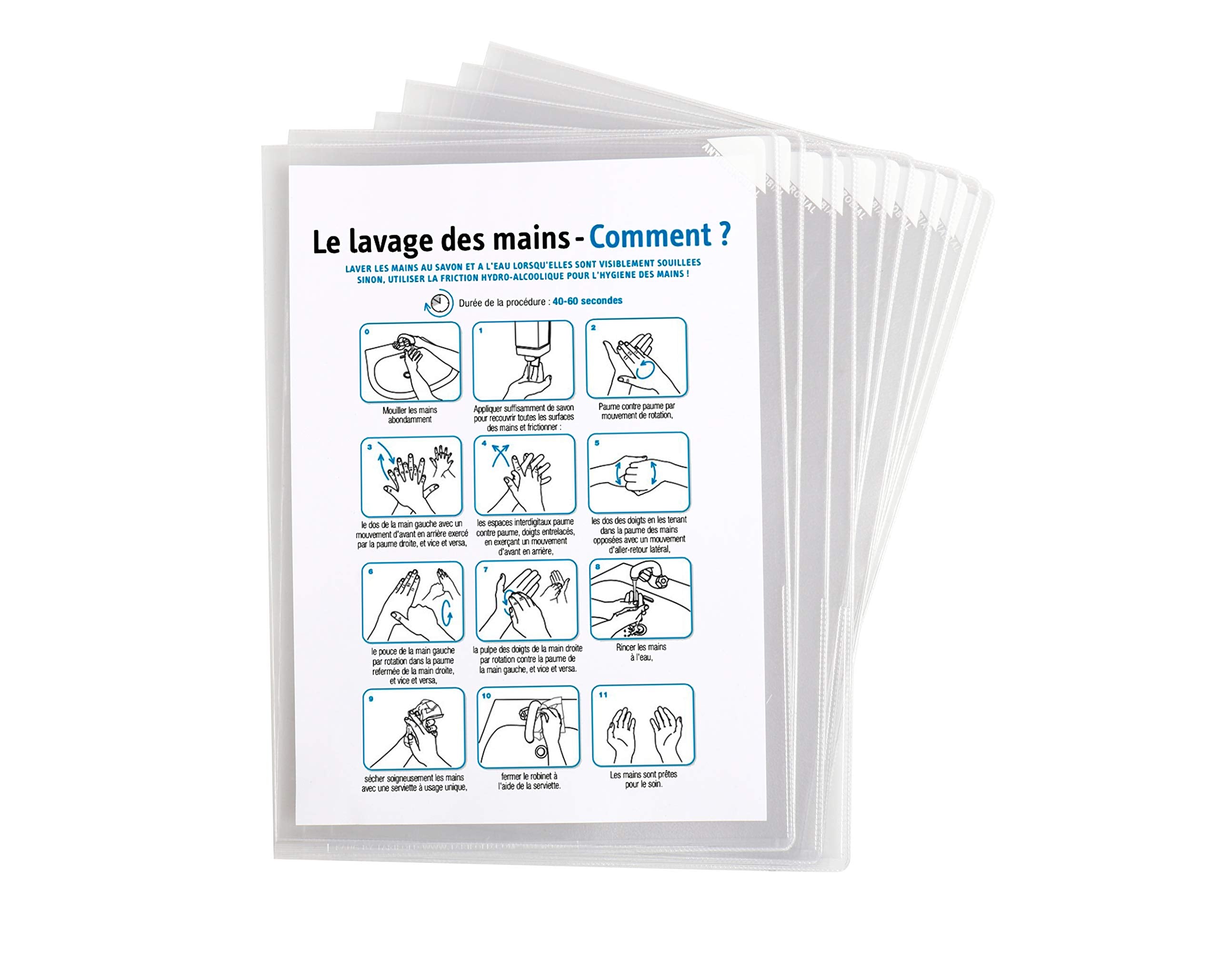 25 tarifold Sichthullen transparent genarbt