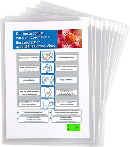 25 tarifold Sichthullen transparent genarbt
