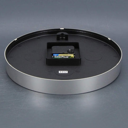 Unilux Aria 30.5cm Quartz System Wall Clock with Grey Metal Dual Display