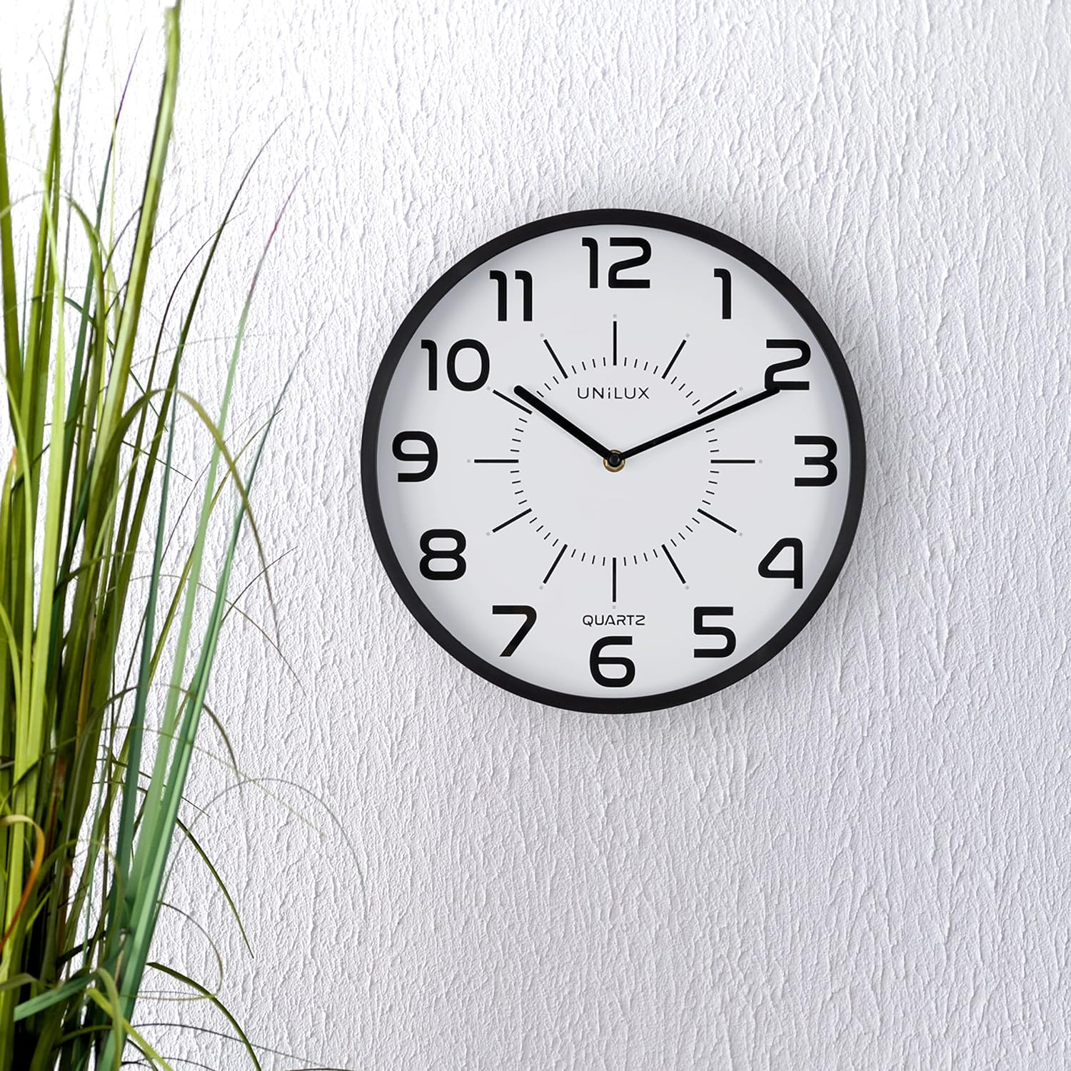 unilux Wanduhr Pop schwarz 30,0 cm Kunststoff