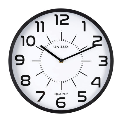 unilux Wanduhr Pop schwarz 30,0 cm Kunststoff