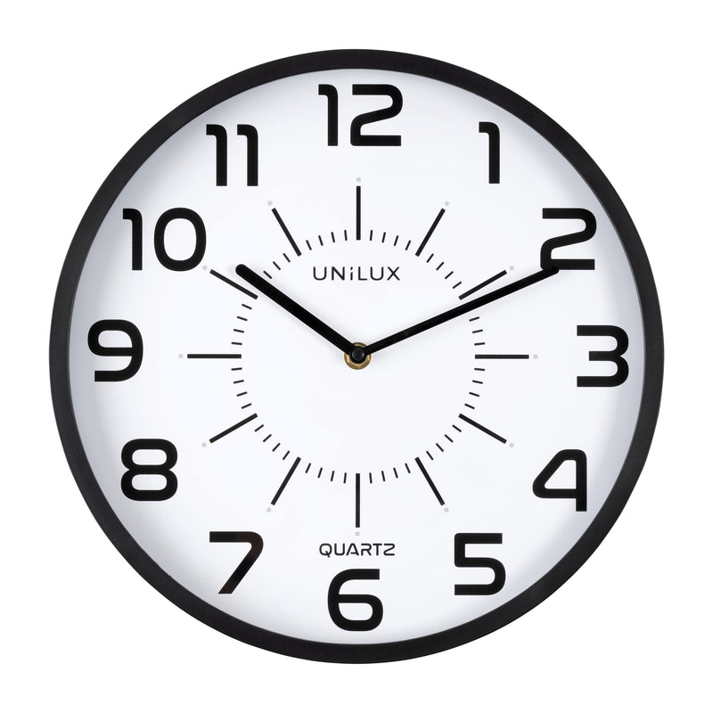 unilux Wanduhr Pop schwarz 30,0 cm Kunststoff