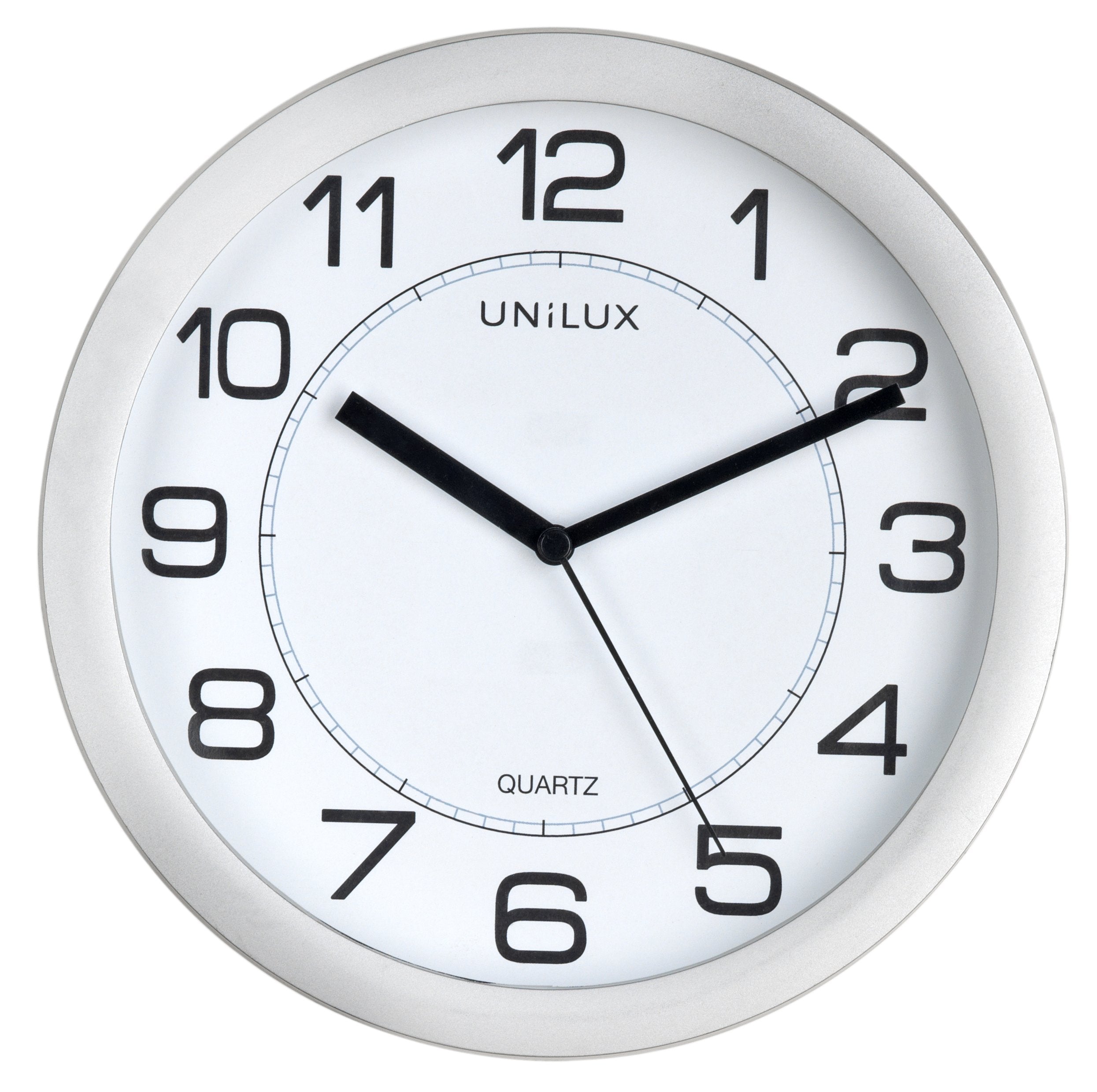 unilux Wanduhr Attraction grau 22,0 cm Kunststoff