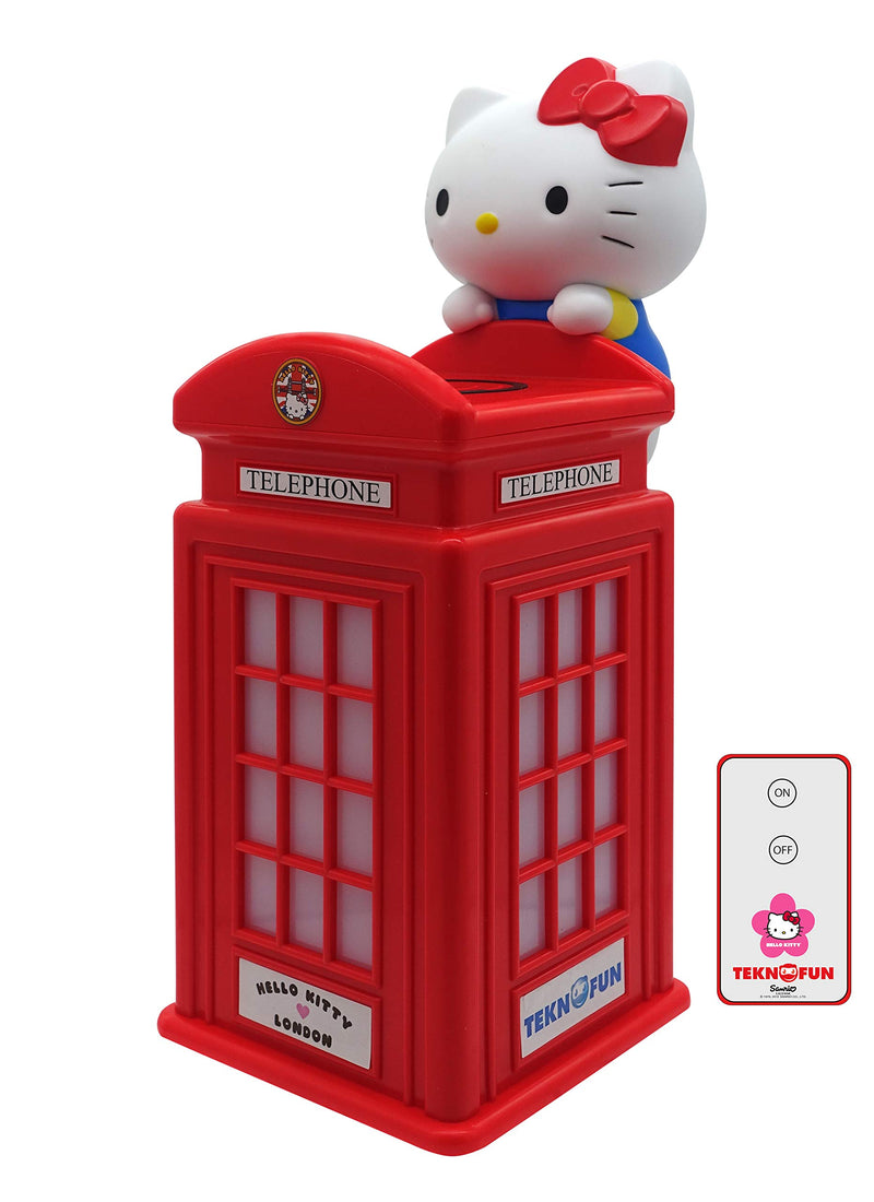 Teknofun- Hello Kitty London Cargador si Hilo para Smartphones, Color Rojo (811254