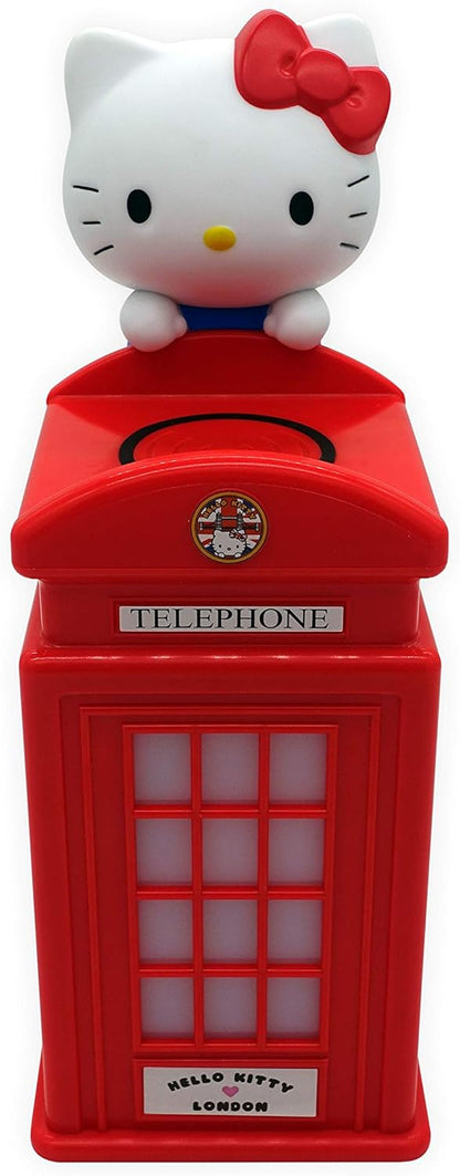 Teknofun- Hello Kitty London Cargador si Hilo para Smartphones, Color Rojo (811254