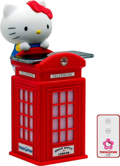 Teknofun- Hello Kitty London Cargador si Hilo para Smartphones, Color Rojo (811254