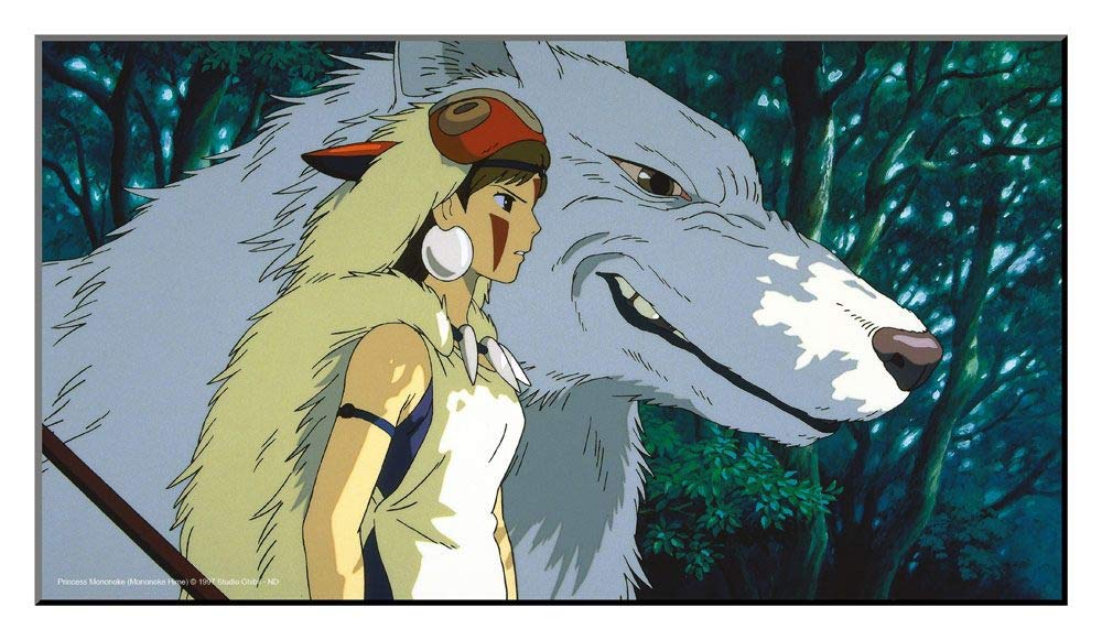 Studio Ghibli - Tableau Princesse Mononoké - Laminage Impression sur Bois 38 x 21 cm C36BFAD03C Multicolor