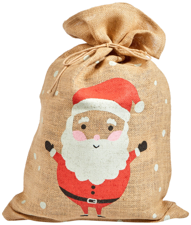 folia Nikolausbeutel mit Motiv Weihnachtsmann groB
