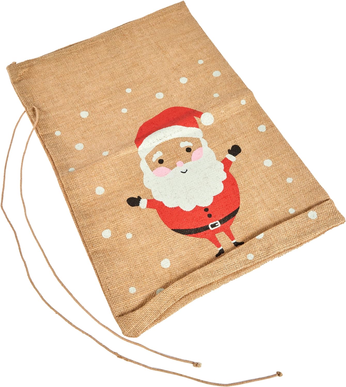 folia Nikolausbeutel mit Motiv Weihnachtsmann groB