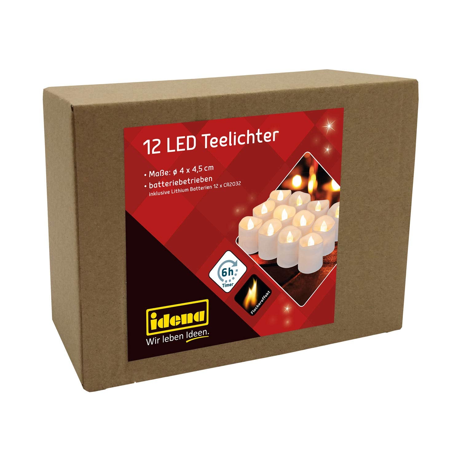 Idena LED-Teelichter weiB
