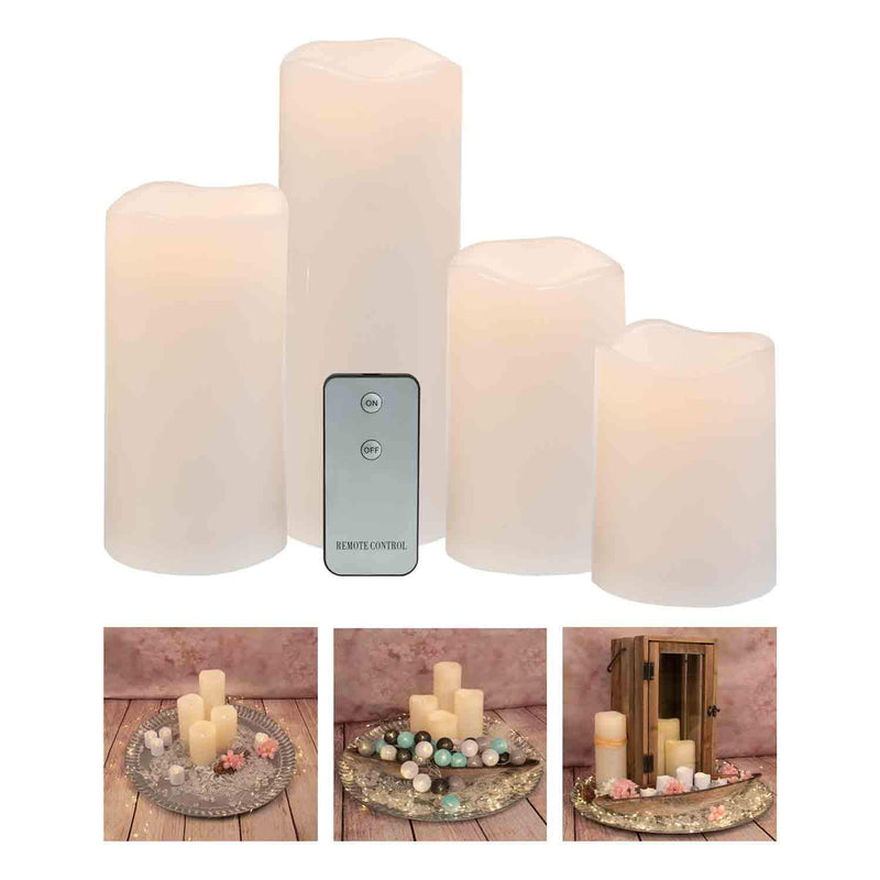 4 idena LED-Kerzen weiB