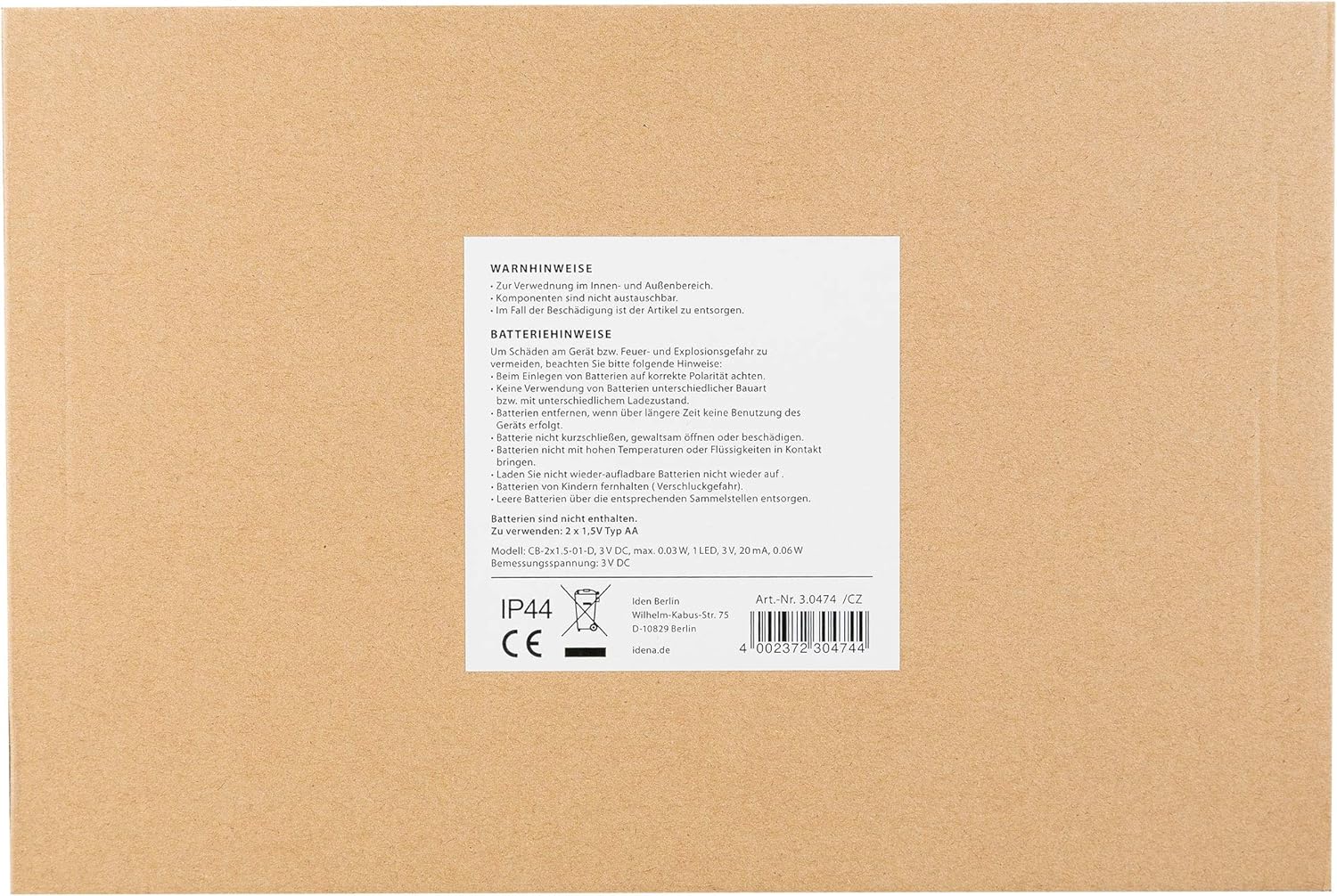 4 idena LED-Kerzen weiB