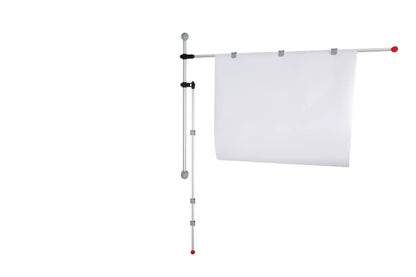 Maul Wall Presenter, 2 Adjustable Swivel Arms 132 cm/Din A0, Including 6 Magnetic Clips, Aluminium, Black/Grey