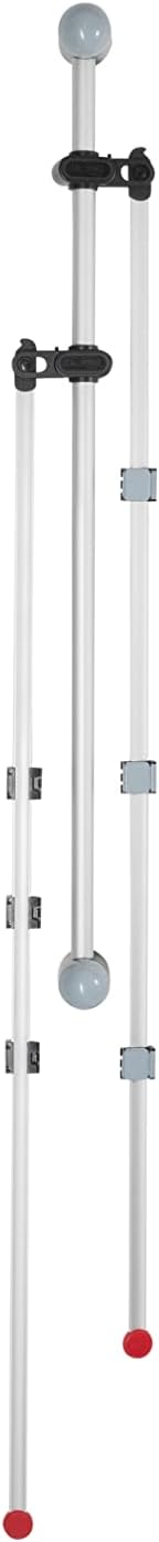 Maul Wall Presenter, 2 Adjustable Swivel Arms 132 cm/Din A0, Including 6 Magnetic Clips, Aluminium, Black/Grey