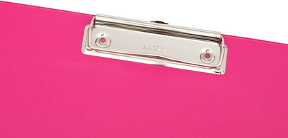 MAUL Clipboard A4 | Desk Pad with Foil | Writing Board with Paper Clip | Cardboard Clipboard | Pink | 2335222 Pink Single