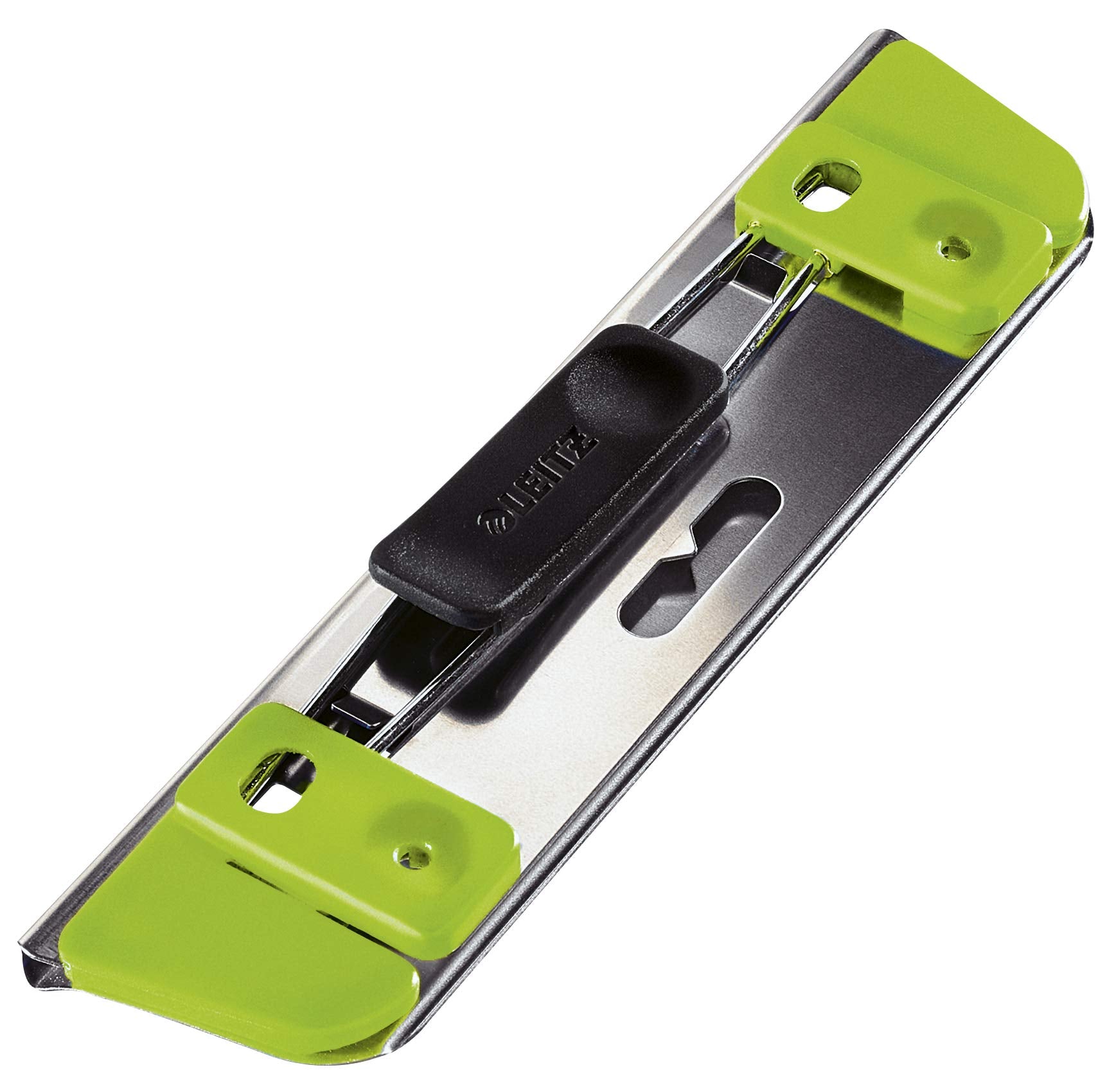 Leitz 17286054 Hole Punch, 30 Sheets, Guide Bar with Format Markings, Metal, WOW Range, Green