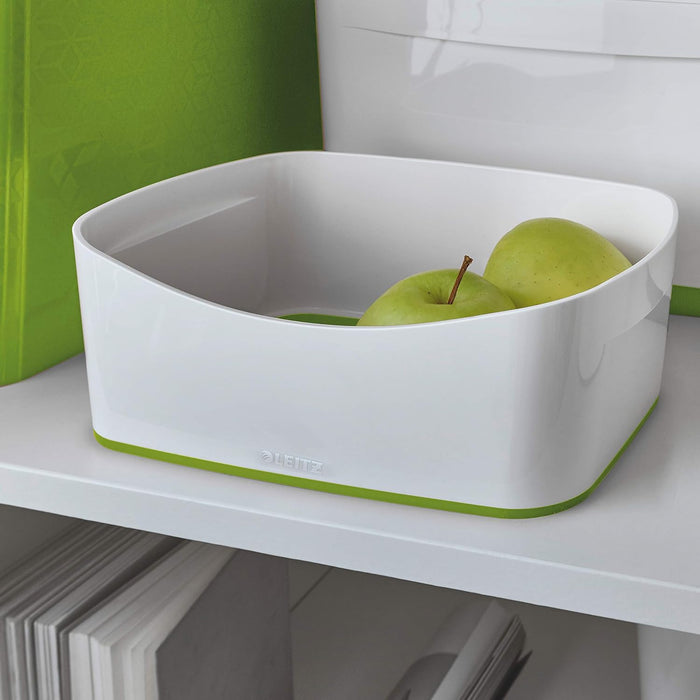 Leitz 52571054 MyBox Storage Tray, Waterproof, White/Green Retail Pack Green