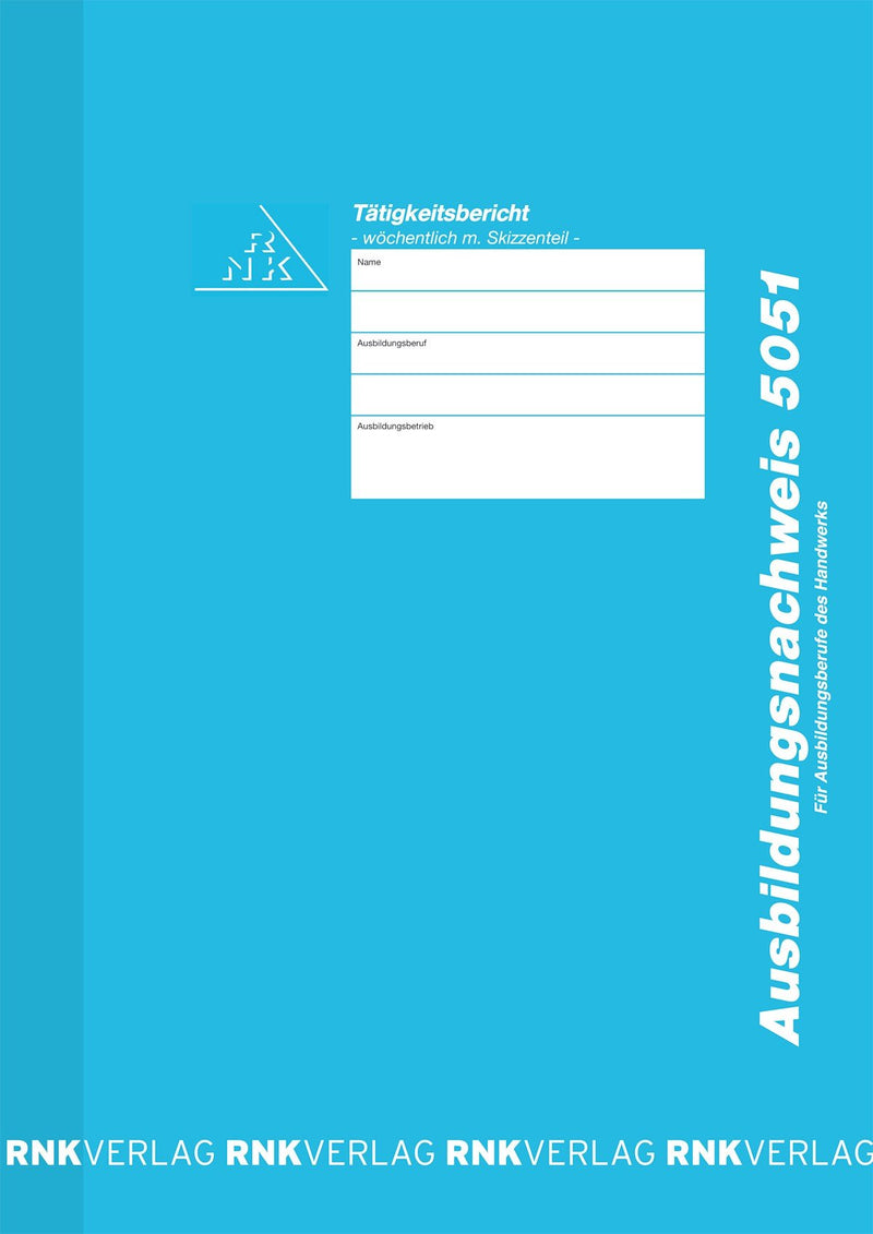 RNK – 5051 Plan Weekly Report Book in Millimetre Graduations, DIN A4, 30 Sheets
