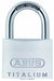 ABUS Titalium 64TI/40 Padlock - Set of 4 Keyed Alike - Cellar Lock with Special Aluminium Lock Body - Hardened Steel Shackle - ABUS Security Level 5