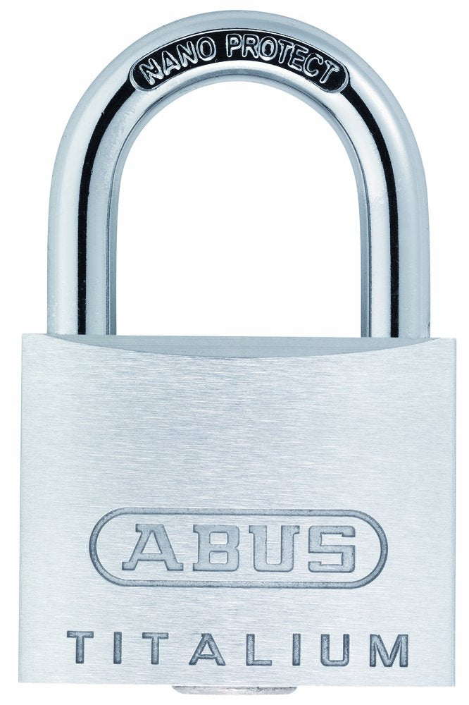ABUS Titalium 64TI/40 Padlock - Set of 4 Keyed Alike - Cellar Lock with Special Aluminium Lock Body - Hardened Steel Shackle - ABUS Security Level 5