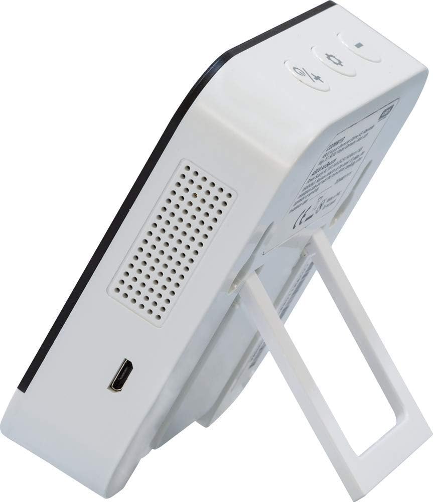 ABUS CO2-Melder - CO2WM110 AirSecure - Messgerät für Luftqualität, Luftfeuchtigkeit und Temperatur im Raum - mit Alarm und CO2-Ampel - 10-Jahres-Sensor