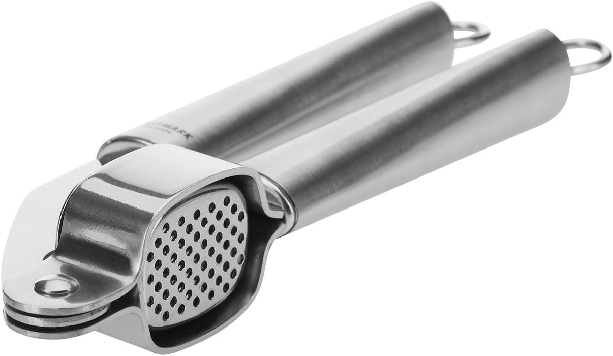 Westmark Knoblauchpresse, kompakt, Länge: 15,2 cm, Aluminium, Biopress, Silber, 30102260