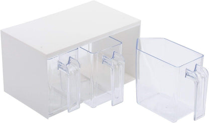 Westmark Dispenser Unit, With Three Scoops, Volume: 1 L Each, Plastic, Roma, Transparent/White, 73052260 3 Pours 25.5 x 17.8 x 14.4 cm