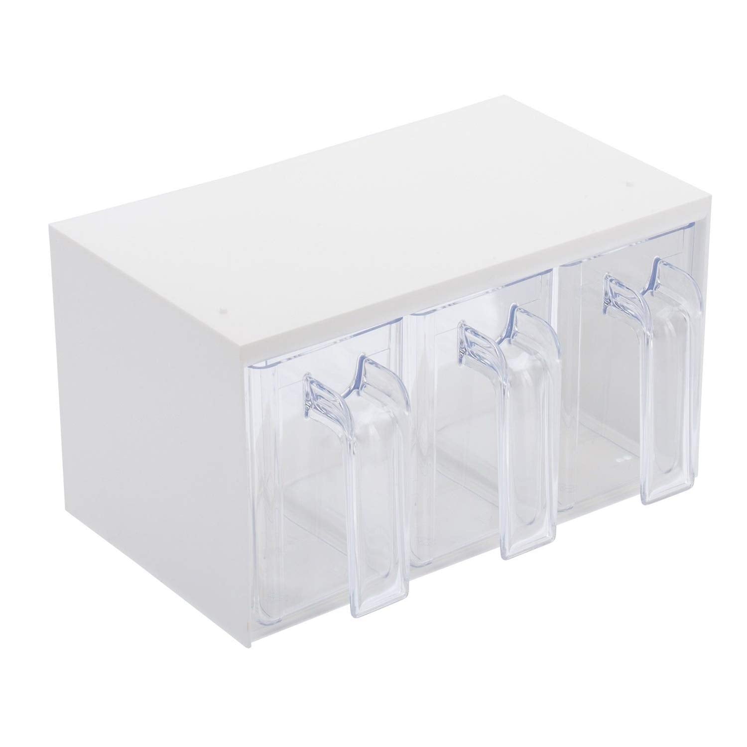 Westmark Dispenser Unit, With Three Scoops, Volume: 1 L Each, Plastic, Roma, Transparent/White, 73052260 3 Pours 25.5 x 17.8 x 14.4 cm