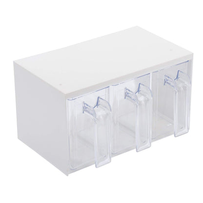 Westmark Dispenser Unit, With Three Scoops, Volume: 1 L Each, Plastic, Roma, Transparent/White, 73052260 3 Pours 25.5 x 17.8 x 14.4 cm