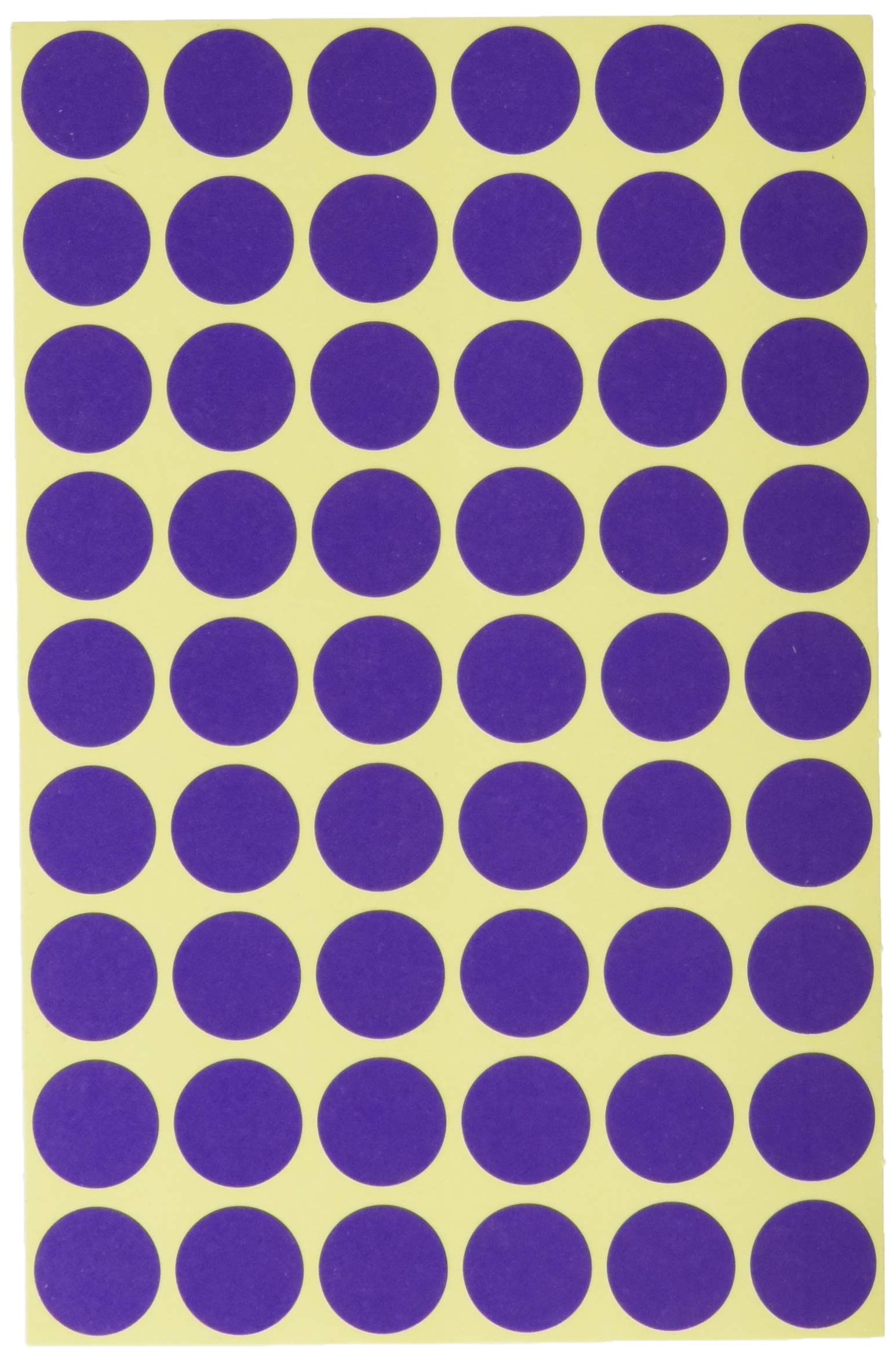 AVERY Zweckform 3115 Self-Adhesive Coding Dots, Purple (Diameter 12 mm, 270 Glue Dots on 5 Sheets; Round Stickers for Calendars, Planners and Crafts) Matte Paper Purple Single