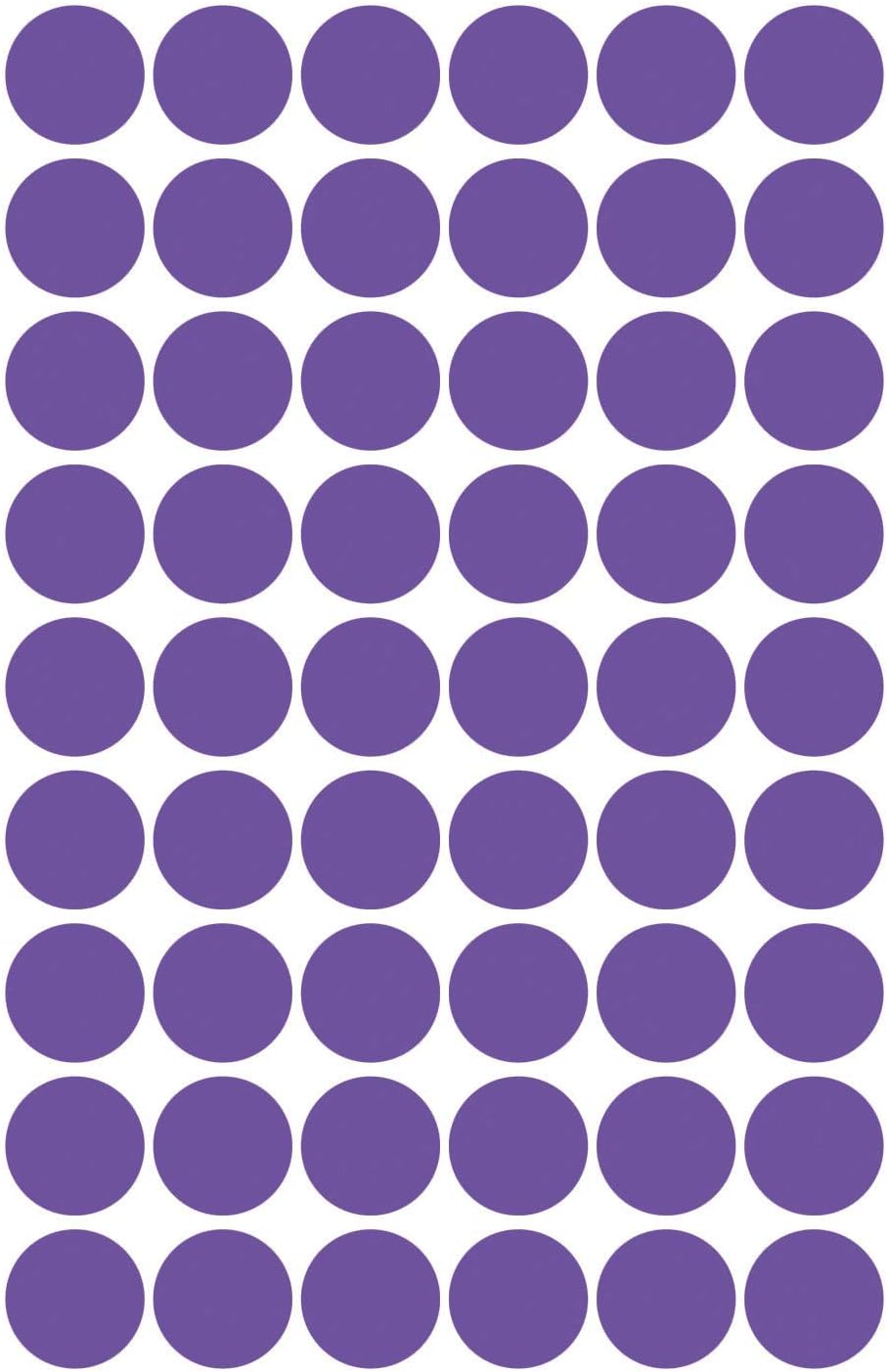 AVERY Zweckform 3115 Self-Adhesive Coding Dots, Purple (Diameter 12 mm, 270 Glue Dots on 5 Sheets; Round Stickers for Calendars, Planners and Crafts) Matte Paper Purple Single