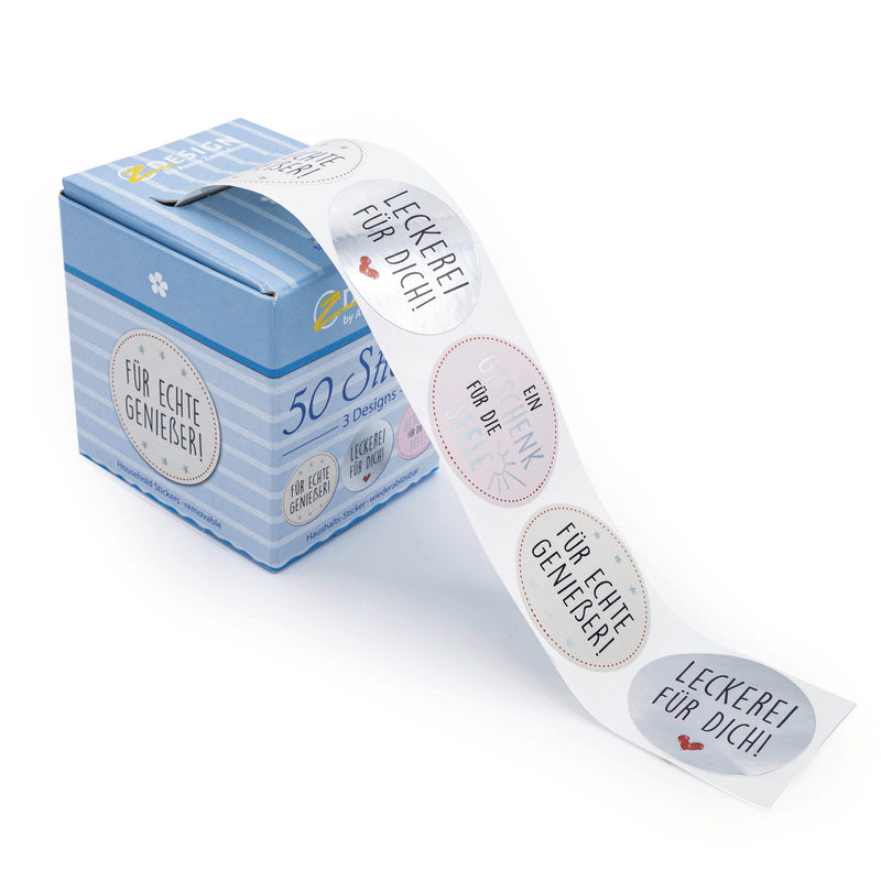 AVERY Zweckform 50 Marmeladen Etiketten selbstklebend (Made in Germany, Ø38mm, Aufkleber Marmeladenglas, Einmachen, Haushaltsetiketten ablösbar, beschriftbar, Geschenk) Sticker auf Rolle, 56860 Für echte Genießer
