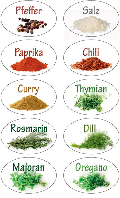 Avery Zweckform 59794 Kitchen Stickers, Spices, Pack of 20