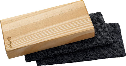 SIGEL BA120 Magnetic WhiteBoard / WhiteBoard eraser brush, wood, 13 x 6 cm, Beige / anthracite